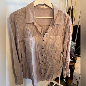 Lavender button up shirt